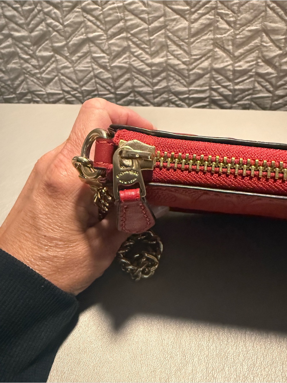 Coach 1941 Red Embossed Leather Nolita 19 Crossbody/Wristlet - Picture 4 of 8